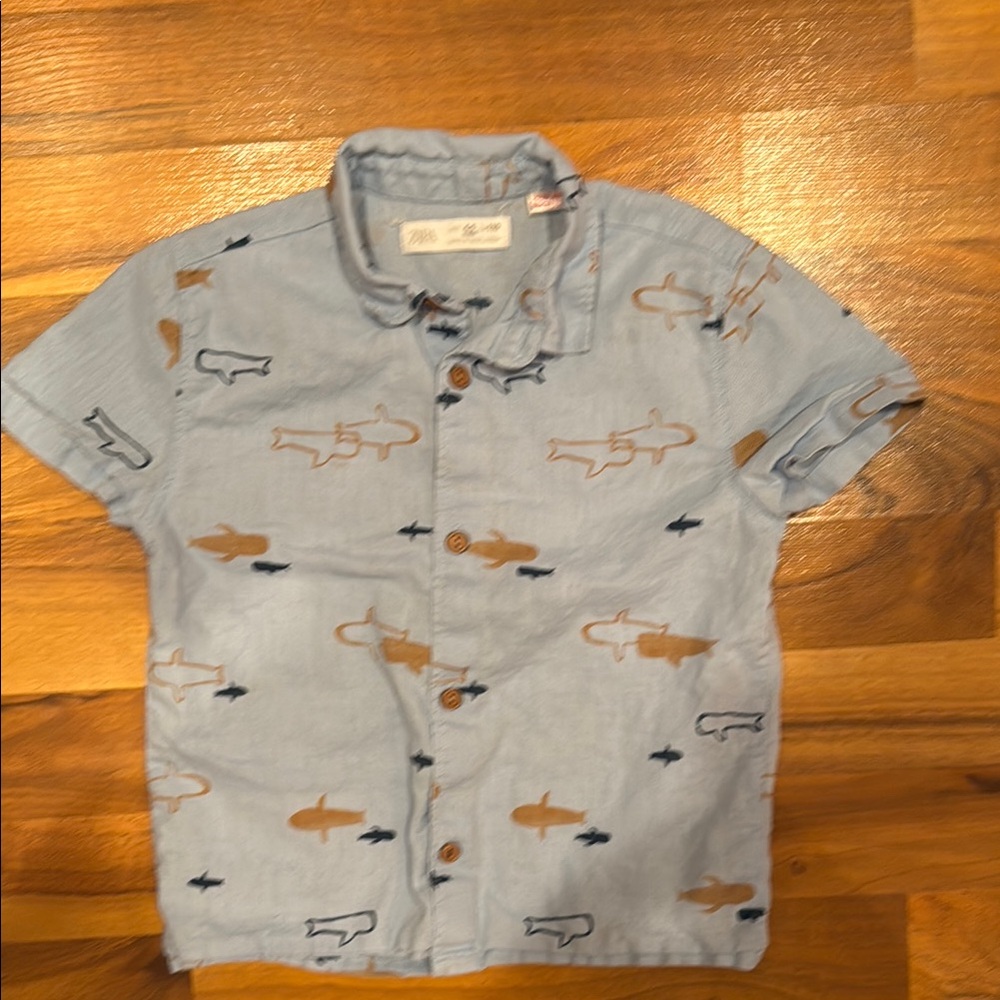Zara boys button‎ down size 4-5 years